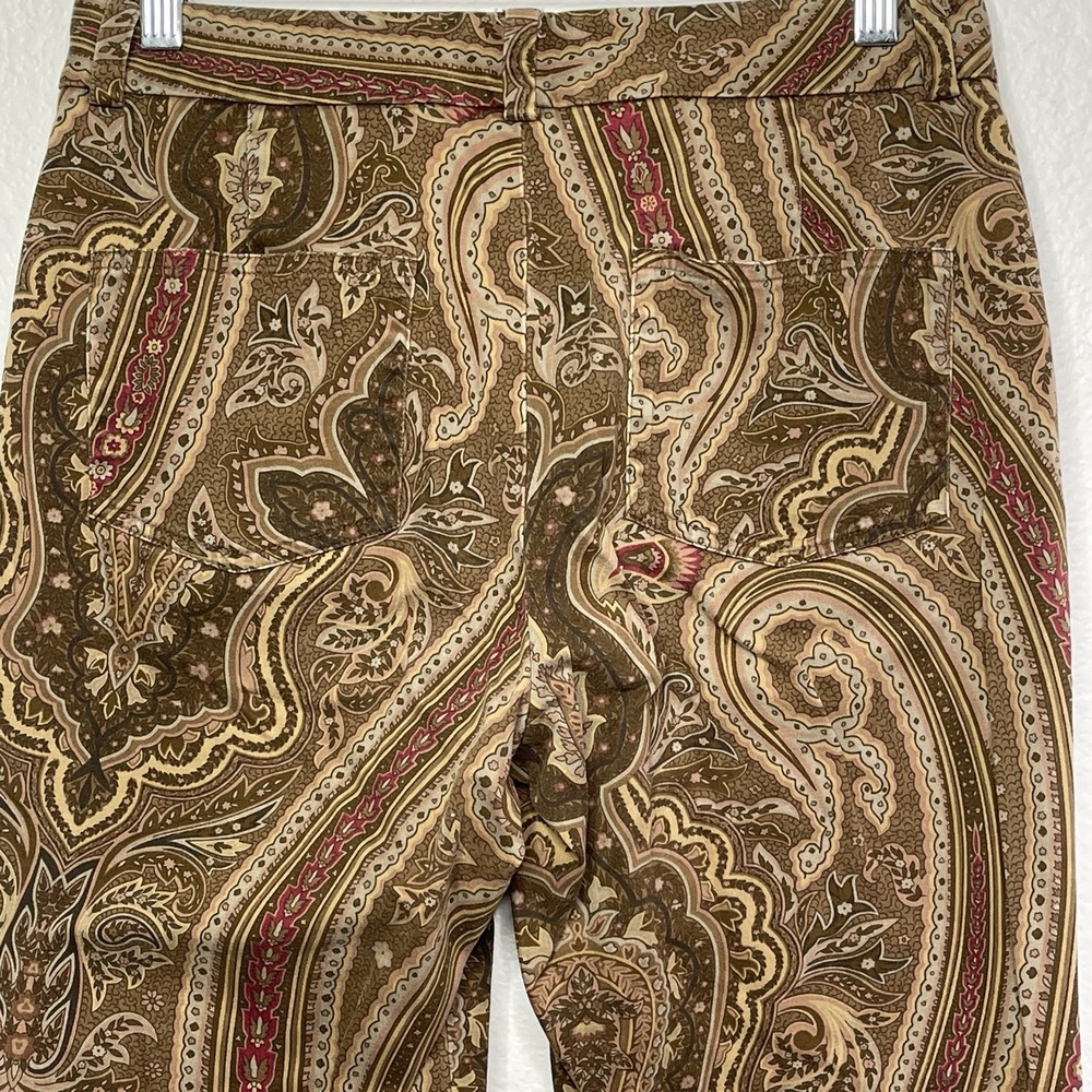 VTGRalph Lauren Paisley Corduroy Velvet Pants Womens 6P Brown‎ Dark Academic - Picture 7 of 13